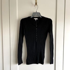 Alex Mill Black Ribbed Sweater